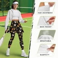thumbnail image 6 of COEQINE Women Elastic Yoga Skirted Legging for Women with Pockets Chicken Sunflower Floral Black Print High Waist Tennis Skirts with Leggings Golf Pickleball Skort Pants, 2XL, 6 of 7