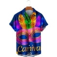 thumbnail image 4 of Aloohaidyvio Mens Mardi Gras Shirts Mardi Gras Unique Button Down Collared Hawaiian Style Fit Shirt for Men 2025 Mardi Gras Clothing Clearance, 4 of 4