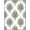 Gray Green, Pattern 17, variant on ODIKA 8'x10' Washable Area Rug Grey Vintage Cottagecore Symmetrical Motif Delicate Ivory Woodland for King Size Bedroom Under Bed, Master Suite, Non-Shedding, Easy Care