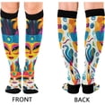 thumbnail image 2 of Coolnut Mardi Gras Carnival Mask Compression Socks for Women&Men Circulation-Best Support for Nurses, Running, Athletic-1 Pairs Gift, 2 of 7
