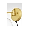 thumbnail image 5 of Living District Caspian 1-Light Metal Plug-in Wall Sconce in Brass/Clear, 5 of 5