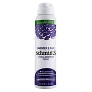 Schmidt's Natural Deodorant Spray for Women and Men, Lavender and Sage, 3.2 Oz, 6 Pack