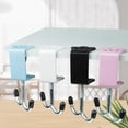 thumbnail image 5 of Purse Hooks for Table, 3.5-4.6 in Adjustable Desk Mount Hook, Heavy Duty Alloy Clamp Double Hooks for Office, Space Saving Organizer for Handbag, Backpack, Headphone, Easy Installation,Blue, 5 of 8