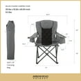 thumbnail image 6 of ARROWHEAD OUTDOOR KKS0316U  Folding Camping Quad Chair w/ 6-Can Cooler, Cup & Wine Glass Holders, w/ Carrying Bag, Granite Gray, 6 of 7