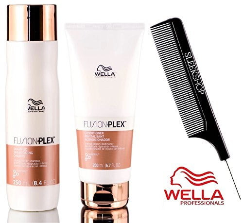 Wella PLEX Intense Repair Shampoo & Conditioner SET (with Sleek Steel Pin Tail 8.4 oz + 6.7 oz - DUO Kit - Walmart.com