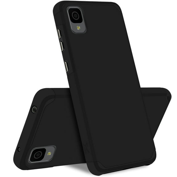 For TCL 30 LE T602DL Shockproof Hybrid Cover Phone Case - mk Black