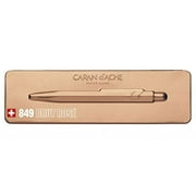 Caran dAche 849 Brut Rose Ballpoint Pen, Slim Pack, Medium Point, 0.7 mm, Blue Ink
