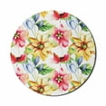 thumbnail image 1 of Watercolor Flower Mouse Pad for Computers, Spring Flora Pattern Print Painting Effect Country Style Artwork, Round Non-Slip Thick Rubber Modern Gaming Mousepad, 8" Round, Multicolor, by Ambesonne, 1 of 2