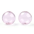 thumbnail image 2 of Transparent Blow High Borosilicate Glass Globe Beads Round for DIY Wish Bottle Pendant Glass Beads Pink 18x17mm Hole: 2mm, 2 of 4