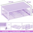 thumbnail image 3 of Sparklane - Desk Organizers and Accessories, 2-Tier Computer Monitor Stand Riser with Drawer and 2 Pen Holders, Laptop Stand, Office Desk Accessories for Office Supplies, Purple, 3 of 13