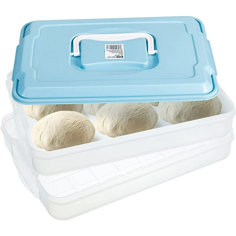 Collapsible Pizza Container with Divider Trays, Airtight Lids Perfect for  pizza