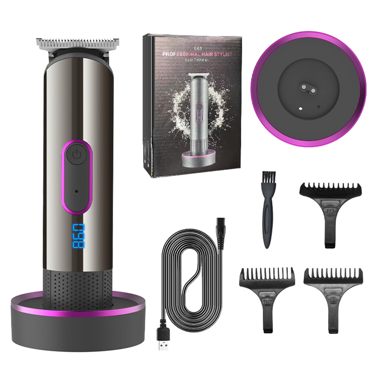 Hairspower Hair Trimmer for MEM & Women, Waterproof Bikini Trimmer, Rechargeable Pubic Hair