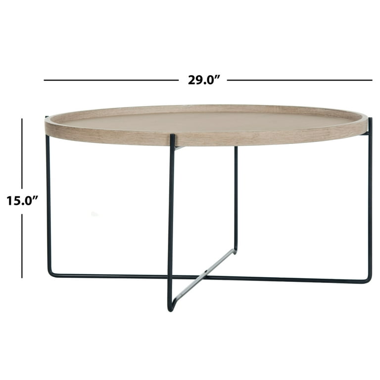SAFAVIEH Auden Retro Mid Century Wood Accent Table Light Grey