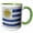 Green/White, variant on 3drose, National Flag of Uruguay Painted onto a Brick Wall Uruguayan, 15oz Two-tone Blue Mug