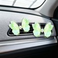thumbnail image 2 of Butterfly Car Air Vent Clip Ornament, Glam SUV Outlet Vent Decorations, Pink Cute Dual Butterfly Diamond Rhinestone Sparkly Bling Air Freshener Accessories, Automobile Aroma Diffusers (Green), 2 of 6