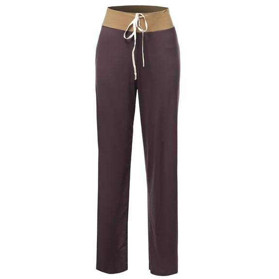 FashionOutfit Women's Solid or Printed Wide Leg Super Comfy Yoga Pants - Made In USA