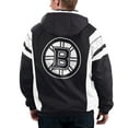 thumbnail image 2 of Men's Starter x NHL Black Ice Black/White Boston Bruins Home Team Half-Zip Pullover Hoodie, 2 of 2