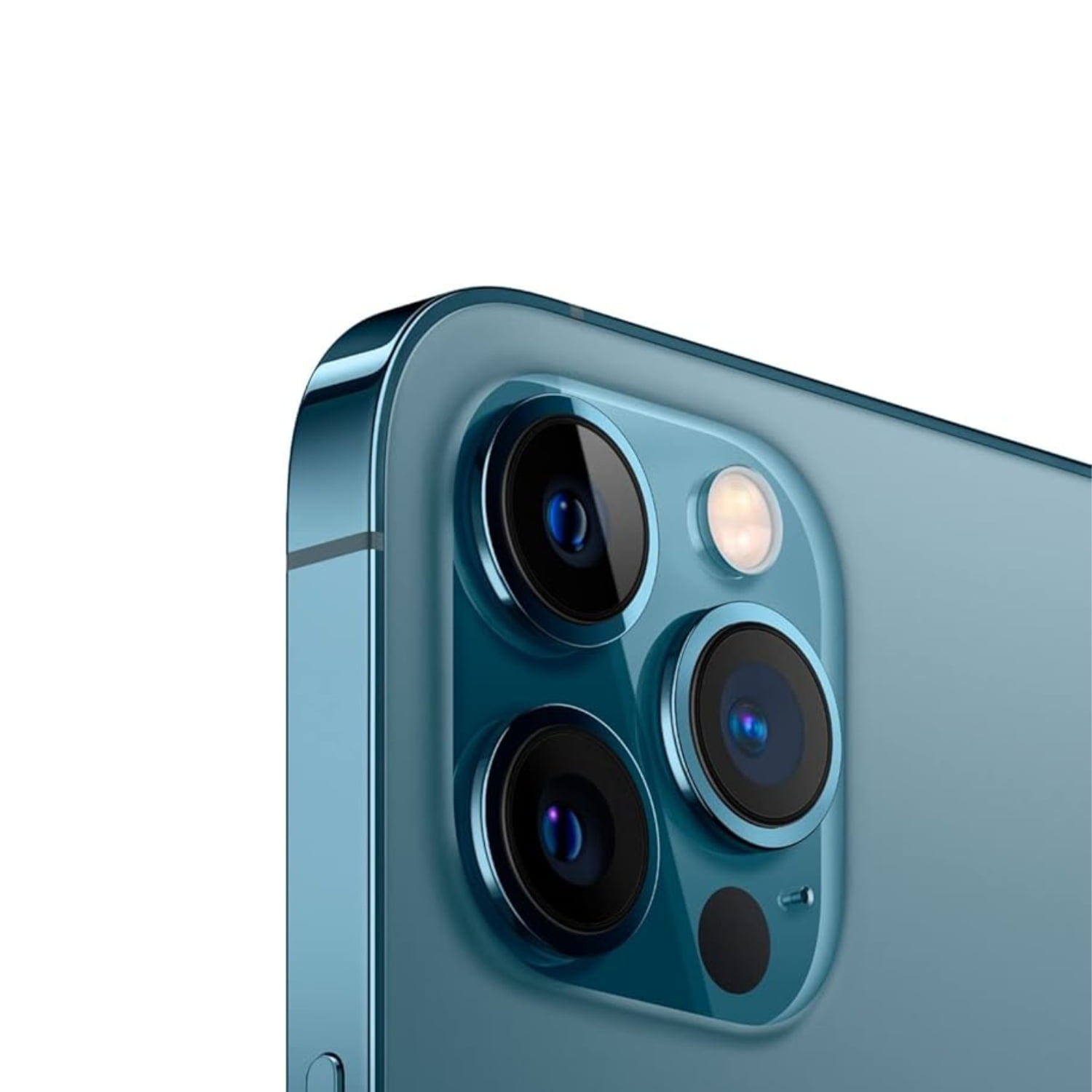 Restored Apple iPhone 12 Pro (Unlocked) 128GB Pacific Blue (A2341) Bundle with Pre-Installed Tempered Glass (Refurbished)