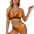 thumbnail image 1 of Gibobby Conjunto de Bikini Conjunto de dos piezas de traje de baño dividido de bikini de moda sexy de color sólido de verano para mujer(Naranja,XL), 1 of 5