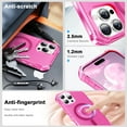 thumbnail image 4 of Allytechgroup Compatible with iPhone 13 Pro Max Case for Women Girls, Compatible with Magsafe Slim Phone Case Shockproof Magnetic Back Cover for iPhone 13 Pro Max, Rose, 4 of 6