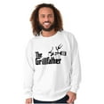 thumbnail image 3 of Funny Family The Grill Father Joke Men's Big & Tall Crewneck Sweatshirt Brisco Brands 4X, 3 of 6
