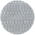 thumbnail image 3 of Bliss Rugs Transitional Geometric 7'10'' Round Silver and White Polypropylene Indoor Area Rug, 7'10'' Round, 3 of 8