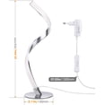 thumbnail image 2 of Lámpara de mesa en espiral, lámpara de escritorio LED curva, luz blanca cálida de 6 W con cable de 1,5 m, 2 of 5