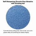 thumbnail image 3 of FABLE- 50Pcs 2 Inch 60 Grit Zirconia Roll Lock Die Grinder Quick Change Sanding Discs, 3 of 5