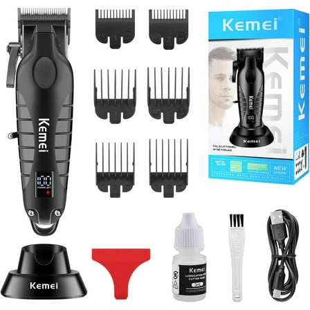 KEMEI Professional Hair Clippers Set for Men,Cordless Rechargeable Hair Clippers Kit, Clippers and Trimmer Set for Hair Cutting, Haircut Clippers,Gifts for Men