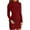 Wine, variant on Bodycon Dresses for Women Long Sleeve Dress Casual Crew Neck Slim Fitted Fleece Midi Dresses Red