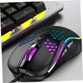 thumbnail image 4 of GAXIRE 1Pc Black Hollow-Out Gaming Mouse with Ventilation Design for Comfortable Computer Use, 4 of 8