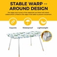 thumbnail image 4 of Sage Green Coastal Table Cloths for 8 Foot Rectangle Tables, Coral Starfish Seaside Summer Beach Patio Waterproof Elastic Fitted Tablecloths, Washable Rectangular Table Cover for Camping, 4 of 8