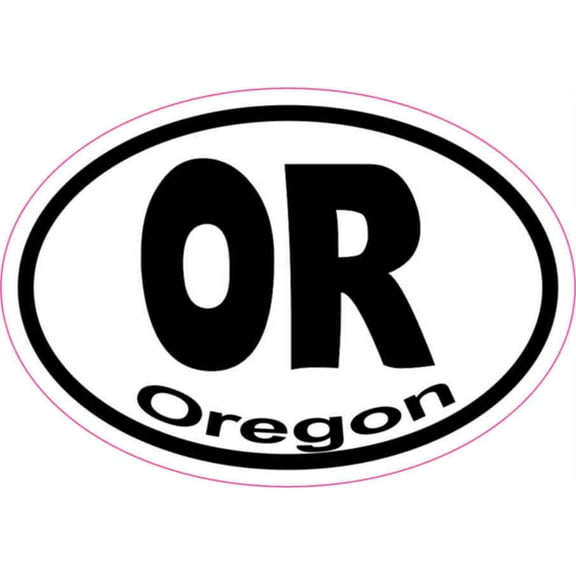 3in x 2in Oval OR Oregon Sticker Vinyl Car Window State Bumper Stickers
