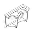 thumbnail image 6 of Furniture of America Tunton Solid Wood 3-Piece Coffee Table Set in Dark Cherry, 6 of 7