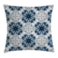 thumbnail image 1 of Tie Dye Decor Throw Pillow Cushion Cover, Indian Tie Dye Technique Art Featured Odd Hazy Forms in Symmetric Axis Design, Decorative Square Accent Pillow Case, 24 X 24 Inches, Blue Grey, by Ambesonne, 1 of 1