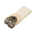 thumbnail image 1 of Sonducket Cinturón de mujer elástico PU correas anchas universales accesorio de moda tallado cinturones para Jeans vestidos chaqueta de plumas Cinturones beige bronce Sonducket AP009908-07, 1 of 6