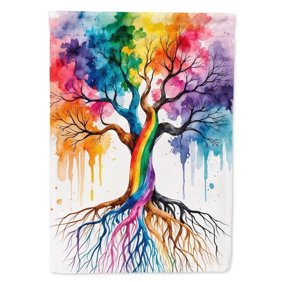 Carolines Treasures DAC8628CHF 40 x 28 in. Rooted in Gay Pride House Flag