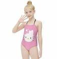 thumbnail image 4 of Hello Kitty Girls One Piece Swimsuits Hawaiian Summer Swimwear Beach Bathing Suit Outfits, 4 of 7
