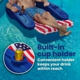 thumbnail image 5 of XtremepowerUS Floating Chaise Pool Lounger USA Patriotic Padded Large for Adults Headrest, Backrest, Footrest & Cupholder (American Flag), 5 of 6