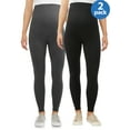 thumbnail image 5 of Oh! Mamma Maternity Women's Leggings with Full Panel, 2-Pack (Women's & Women's Plus), 5 of 5