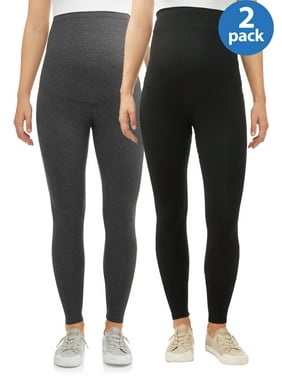 Maternity Oh! Mamma Leggings with Full Panel, 2 Pack