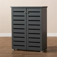 thumbnail image 4 of Bowery Hill 2-Door Wood Entryway Shoe Cabinet in Dark Gray, 4 of 10