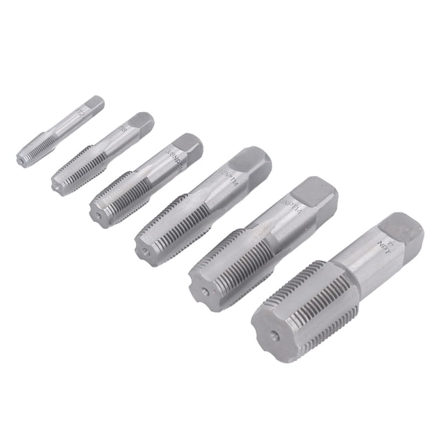 Pipe Tap, 6Pcs Thread Forming Taps NPT Firm Connection Wide Application Easy Cutting for Car