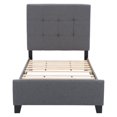thumbnail image 4 of CorLiving Ellery Grey Fabric Tufted Bed, Single, 4 of 9