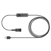 QD Headset USB Adapter Cable for Plantronics Quick Disconnect Wired Headset