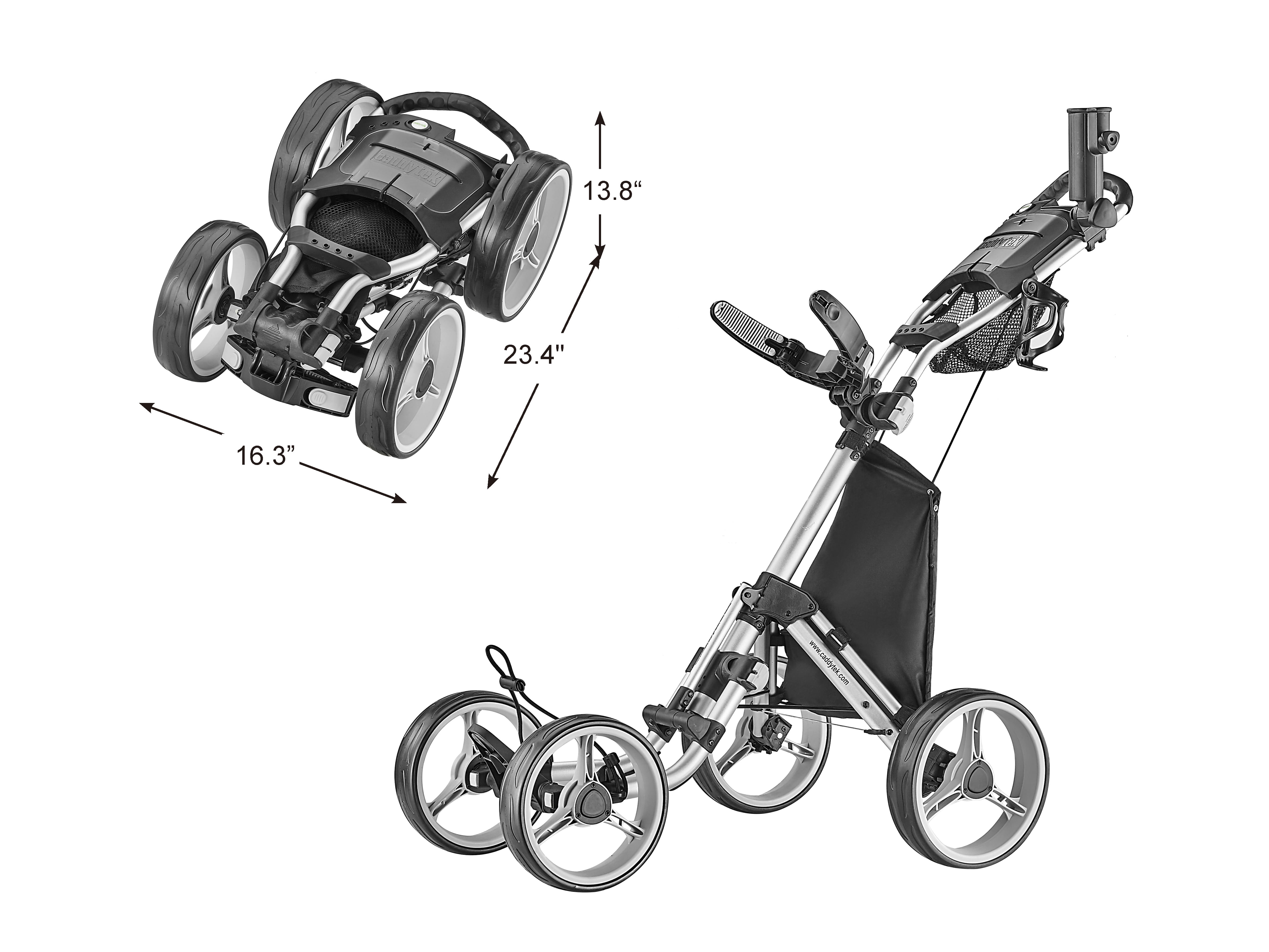 CaddyTek Explorer Version 8, Silver Golf Push & Pull Carts