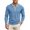 Light Blue, variant on JIAYUE Men's T Shirt Fashionable Contrast Color Trim Henley Long Sleeve Shirts V Neck Buttons Placket Slim Fit Casual Pullover Tops For Commute Travel And Daily Comfortable Wear
