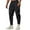 Black Athletic Trousers, variant on HOOMEUMY Men's Straight Fit Workout Sweatpants with Pockets Drawstring Elastic Bound Feet Stretch Lightweight Joggers Pants Gray M