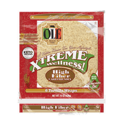 Ol Xtreme Wellness High Fiber 10" Flour Tortilla Wraps, 6-Count (4 Pack), 15 oz, Keto Certified, Carb Friendly, Avocado Oil