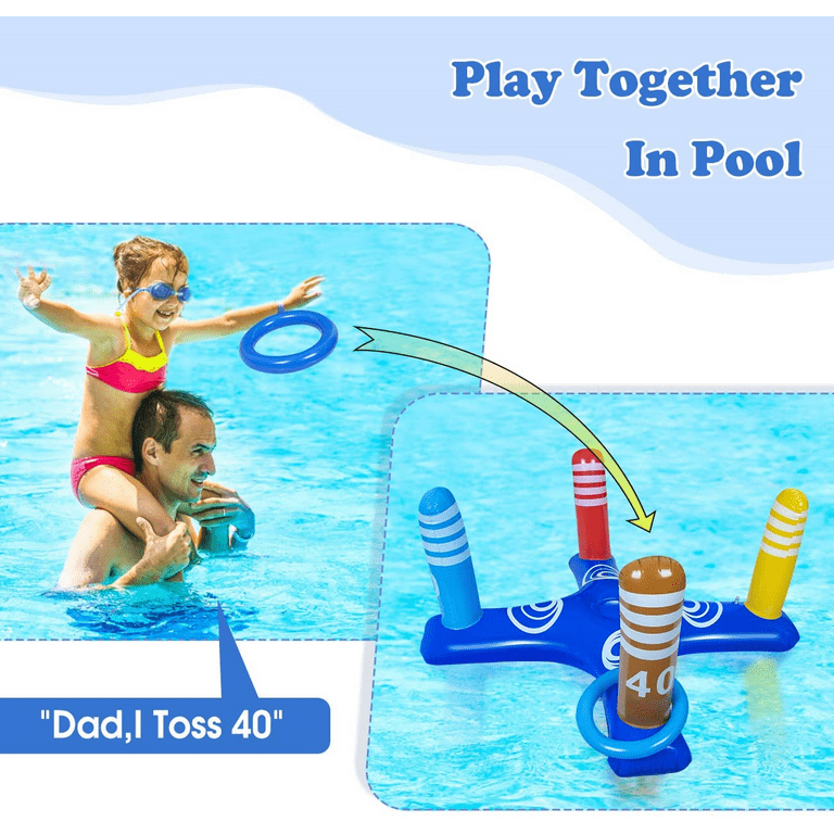 TRC Recreation Floating Foam Ring Toss Swimming Pool Game with 4 Rings,  Orange, 1 Piece - Kroger